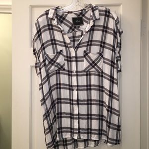 Rails buttery soft plaid top size large